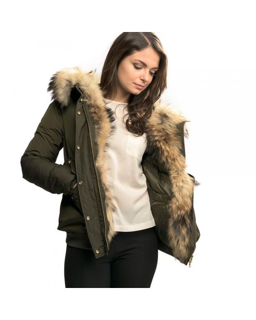 Woolrich Green Military Womens Bomber Jacket