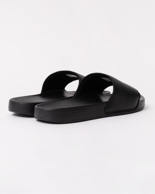 Lacoste Black Serve Sliders for men