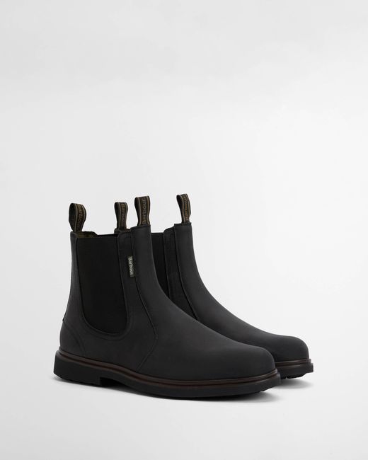 Barbour Black Hale Chelsea Boots for men