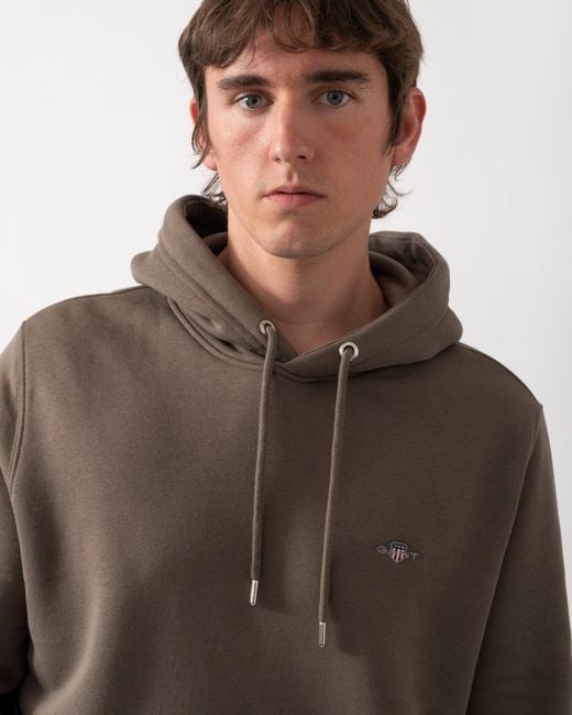 Gant Green Regular Fit Shield Logo Pullover Hoodie for men