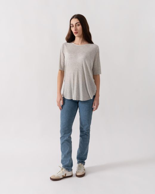 Maison Scotch White S/S Zip Closure Top