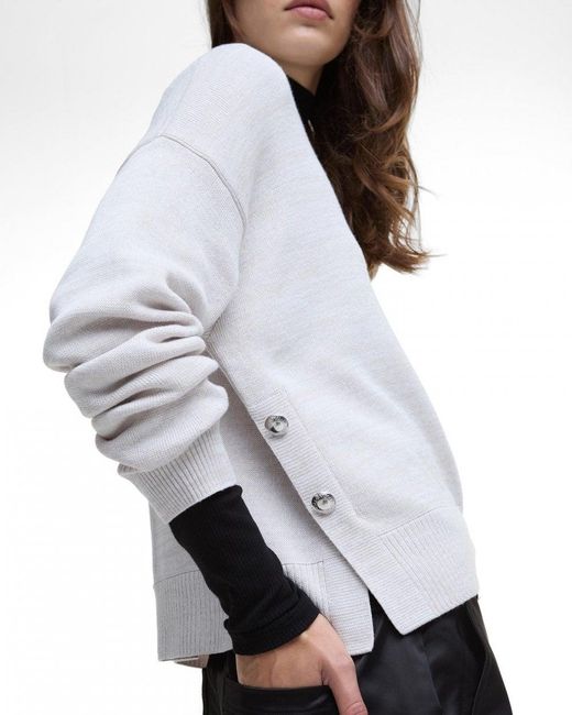 Barbour White Peyton Knitted Jumper