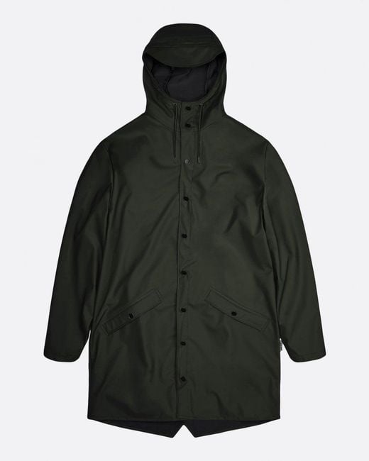 Rains Green Long Unisex Jacket