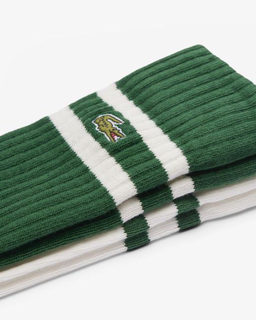 Lacoste Green Ribbed Socks for men