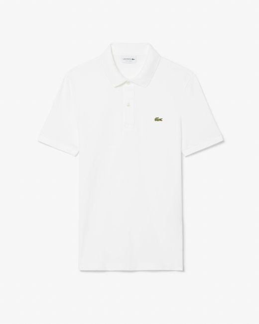 Lacoste White Original.12.12 Slim Fit Petit Piqué Cotton Polo Shirt for men