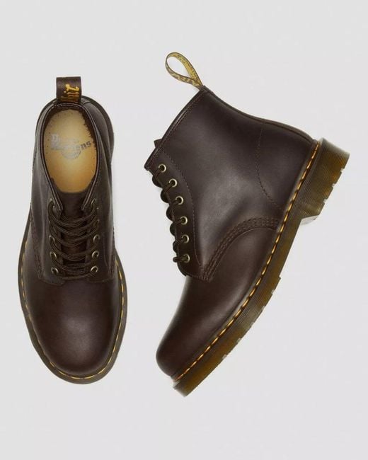 Dr. Martens Dr. Martens 101 Crazy Horse Leather Boots Dark Brown for men