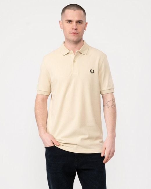 Fred Perry Natural Plain Signature Polo Shirt for men