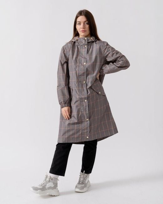 Joules Gray Holkham Packable Printed Raincoat 223704