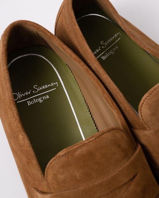 Oliver Sweeney Brown Keyworth Suede Loafers for men