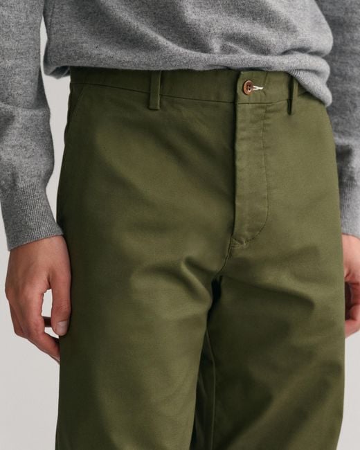 Gant Green Regular Fit Tech Prep Chinos for men