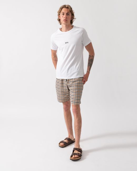 Boss White Slim Fit Beach T-Shirt for men
