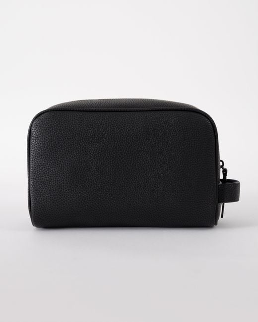 Tommy Hilfiger Black Essential Pu Washbag for men