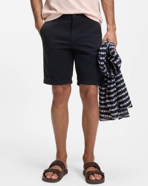 Boss Blue Slim Fit Chino Shorts for men