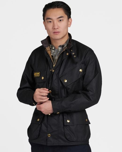 Barbour Black International Original Wax Jacket for men