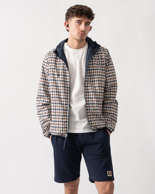 Aquascutum Blue Rlg Badge Reversible Sailor Jacket for men