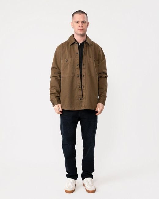 Boss Natural Locky 1 Oversized-fit Cotton Twill Overshirt for men