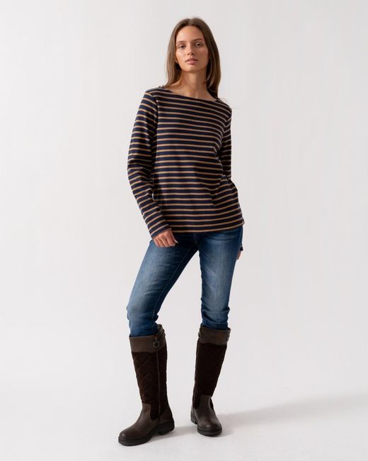 Joules Blue Harbour Broad Stripe Breton Top