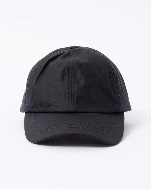 Barbour Black Wax Sports Cap for men