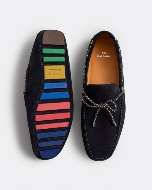 Paul Smith Blue Springfield Slip On Moccasins for men