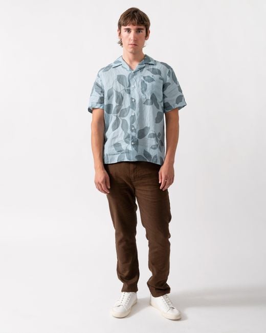 Oliver Sweeney Gray Marvao Linen Shirt for men