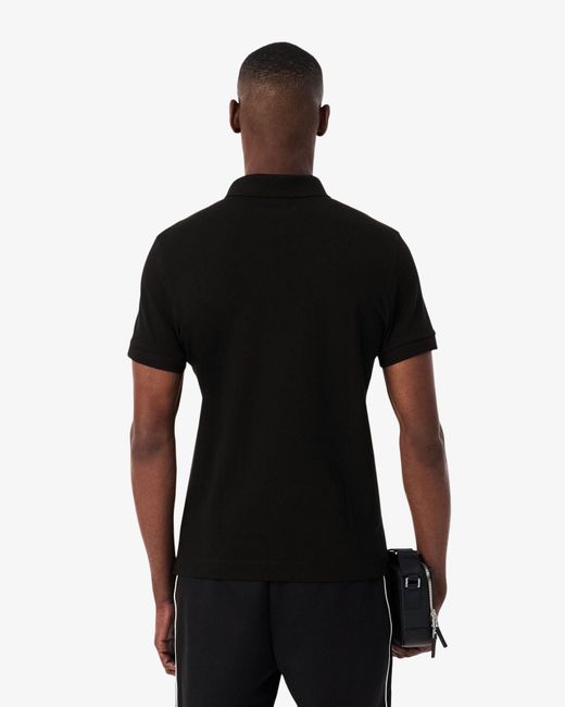 Lacoste Black Smart Paris Stretch Cotton Polo Shirt for men