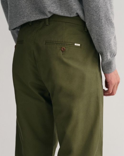 Gant Green Regular Fit Tech Prep Chinos for men