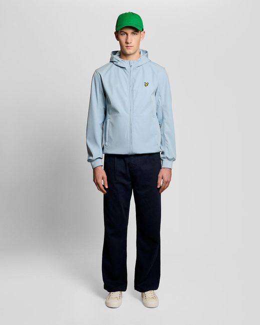 Lyle & Scott Blue Mesh Lined Softshell Jacket for men