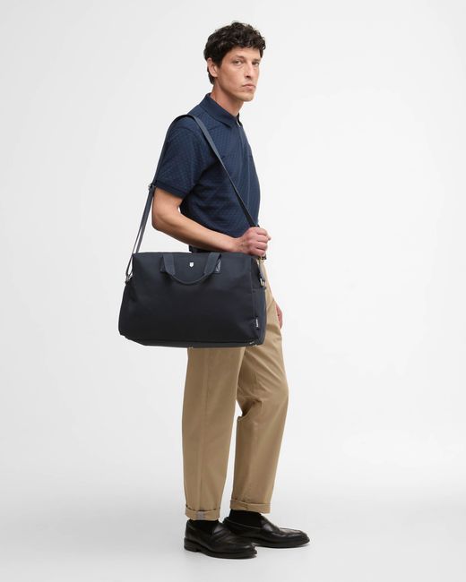Barbour Black Cascade Flight Bag for men