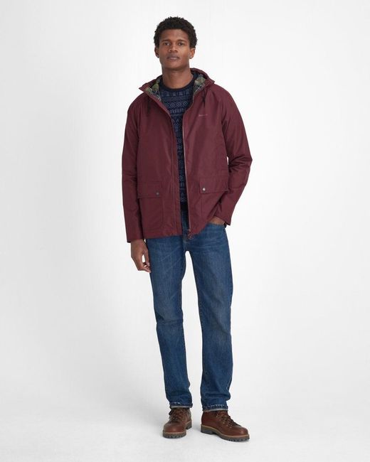 Barbour red jacket mens deals