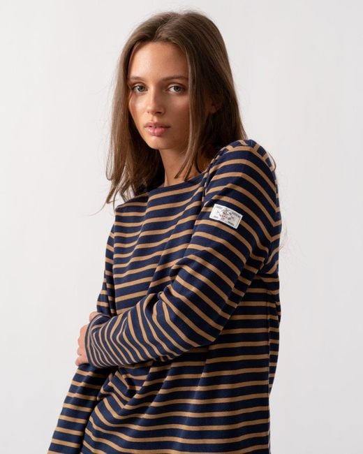 Joules Blue Harbour Broad Stripe Breton Top