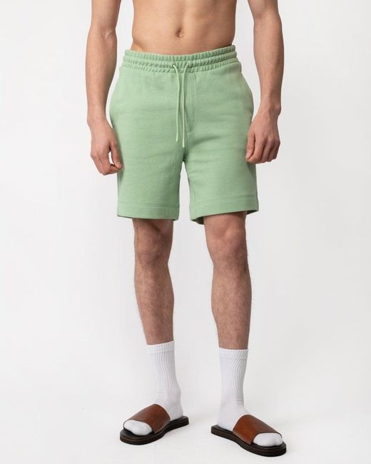 Boss Green Sewalk Cotton-terry Shorts With Logo Badge for men