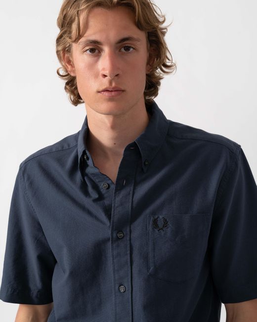 Fred Perry Blue Oxford Shirt for men