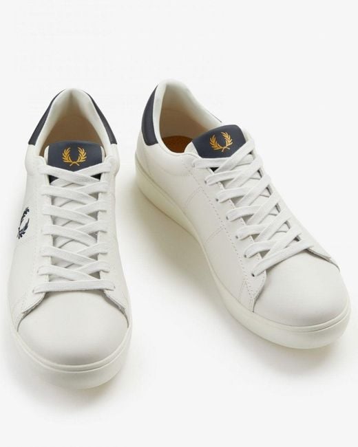 Fred Perry White Spencer Leather Trainers Nos for men