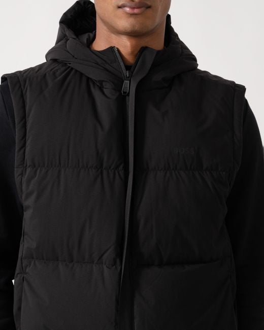 Boss Black Ow Riplite Padded Gilet for men