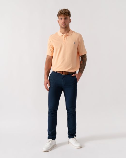 Paul Smith Blue Ps Regular Fit Short Sleeve Zebra Polo Shirt for men