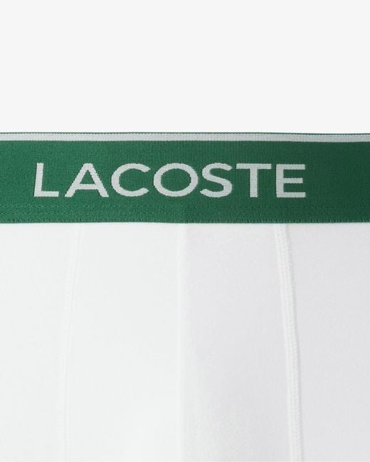 Lacoste White 3-Pack Of Trunks for men