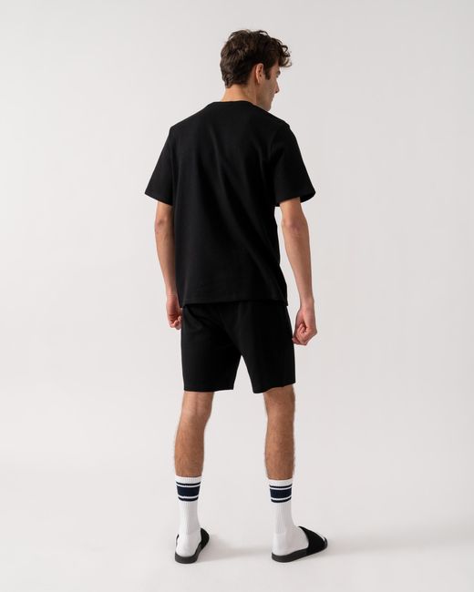 Boss Black Waffle Cotton Blend Waffle Structure Pyjama Shorts With Embroidered Logo Nos for men