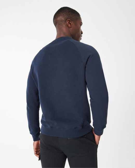 Barbour Blue Essential Crew Sweatshirt for men