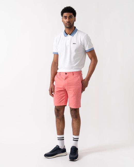 Boss White Pl_Member Short Sleeve Polo Shirt for men