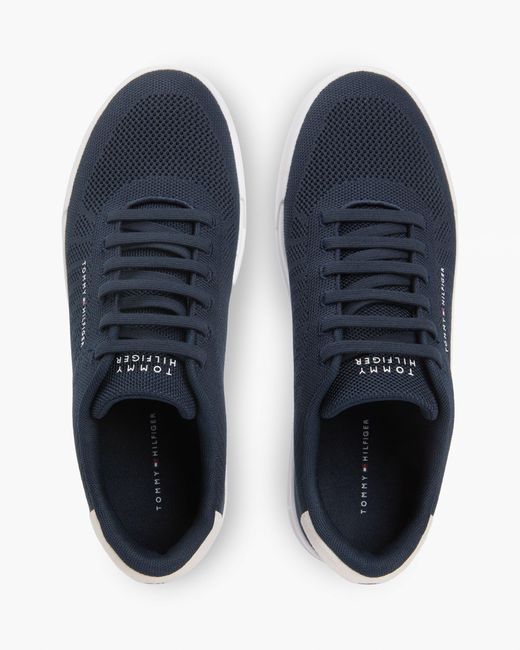 Tommy Hilfiger Blue Th Court Knit Trainers for men