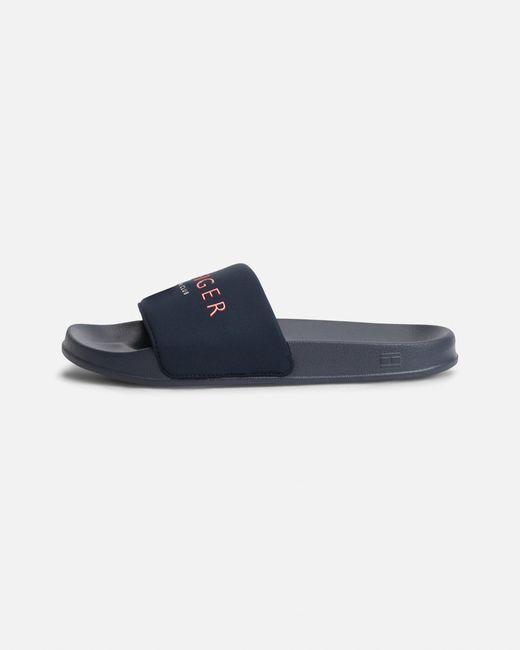 Tommy Hilfiger Blue Hilifger Neoprene Pool Slides for men