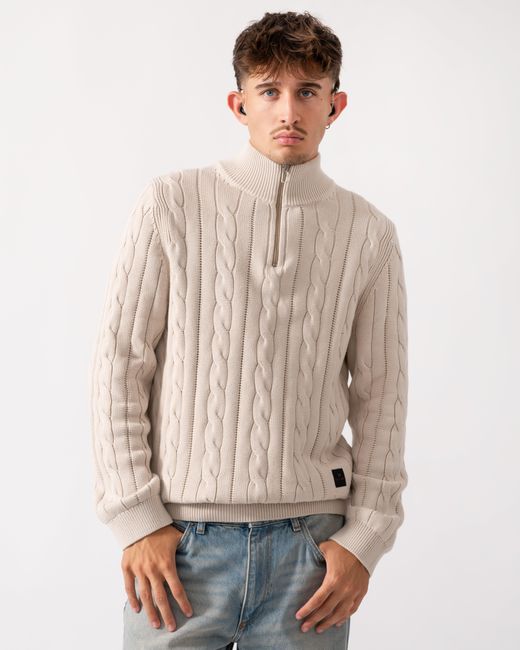 Paul Smith Natural Ps Zip Neck Sweater for men