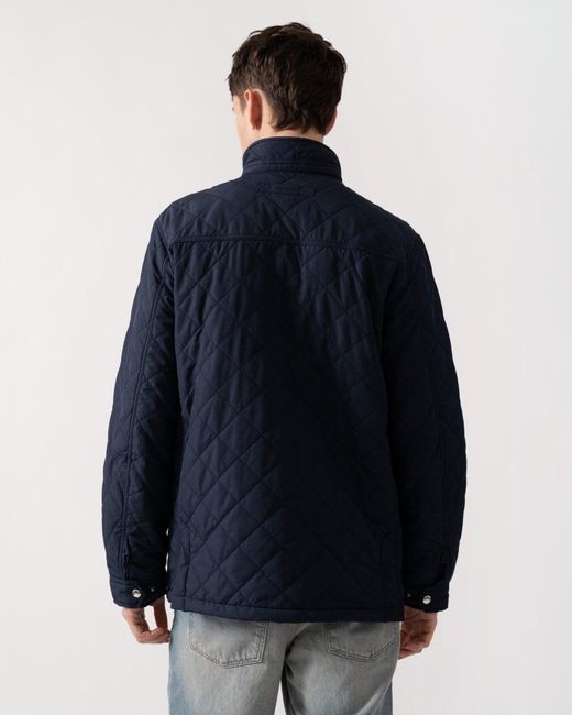 Gant Blue Quilted Windcheater Mid Jacket for men