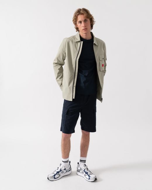 HUGO Natural Emmond Zip Overshirt for men