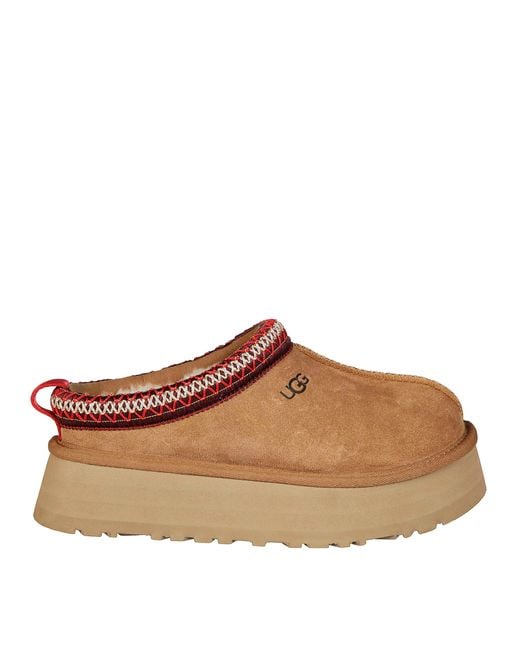 Ugg Brown Tazz Platform Slippers For