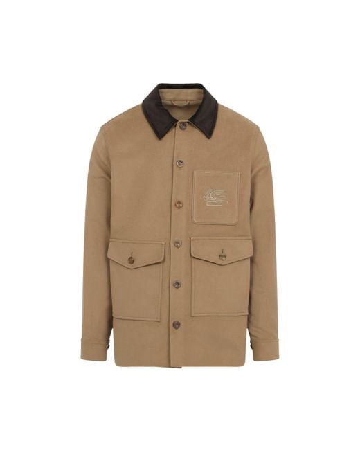 Etro Brown Jackets Nude & Neutrals for men