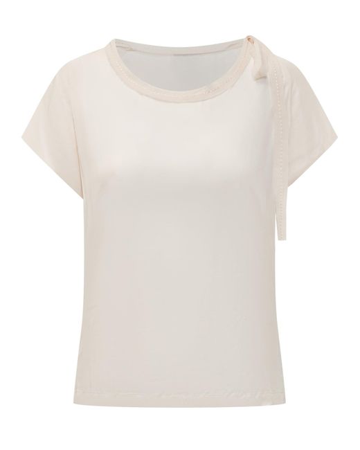 Pinko White Mini Twill Blouse