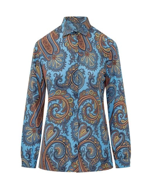 Etro Blue Elegant Blouse