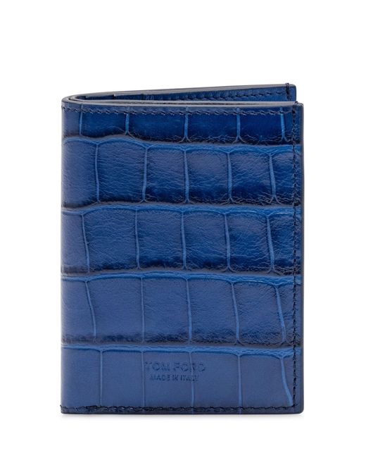Tom Ford Blue Folding Card Holder