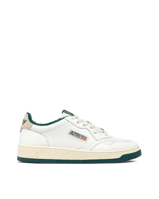 Autry White Classic Flat Shoes For for men